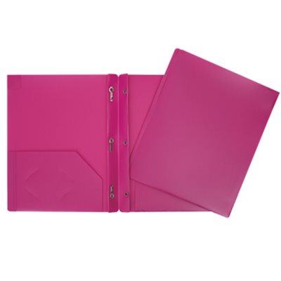 DUO-TANG POCHETTES PLASTIQUE RIGIDE ROSE