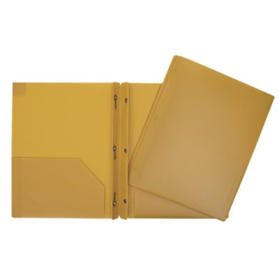 DUO-TANG POCHETTES PLASTIQUE RIGIDE JAUNE